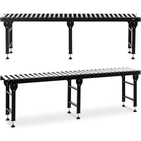 MSW Transportrollentisch mit 30 Rollen für bis zu 400 kg, 300 x 51 x 96 cm Transportrollentisch mit 30 Rollen für bis zu 400 kg