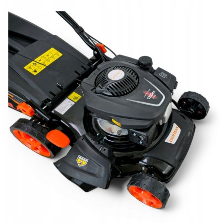 LEISTUNGSSTARKER BENZINRasenmäher, 42 cm Schnittbreite, GERMAN 7 PS, 11-in-1 + Betriebsstundenzähler