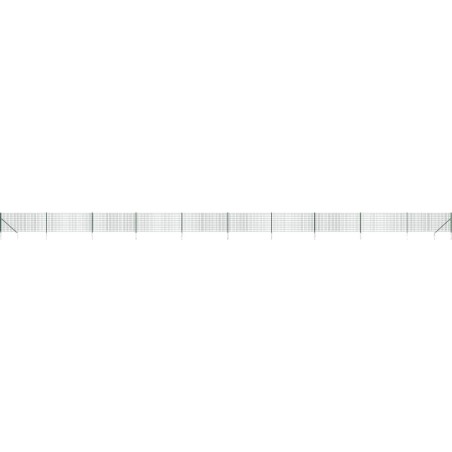 vidaXL vidaXL Maschendrahtzaun, mit Erdankern, grün, 1,1 x 25 m