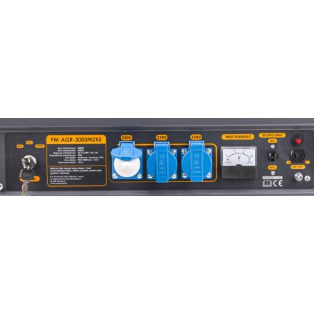 Powermat-Stromaggregat Generator 3000 W, 230 V, mit Anlasser PM-AGR-3000M2KE