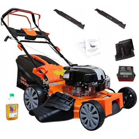 Benzinrasenmäher mit Briggs-Antrieb, 13-in-1, 54 cm + BETRIEBSSTUNDENZÄHLER GERMAN