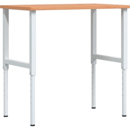 vidaXL vidaXL Arbeitstisch, 100 x 60 x (71,5–98) cm, rechteckig, Buchenholz