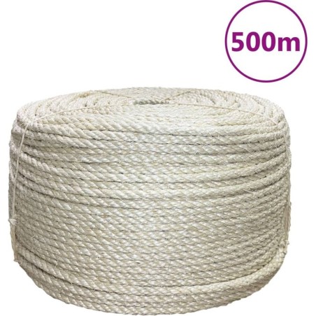 vidaXL Seil, 100 % Sisal, 10 mm, 500 m