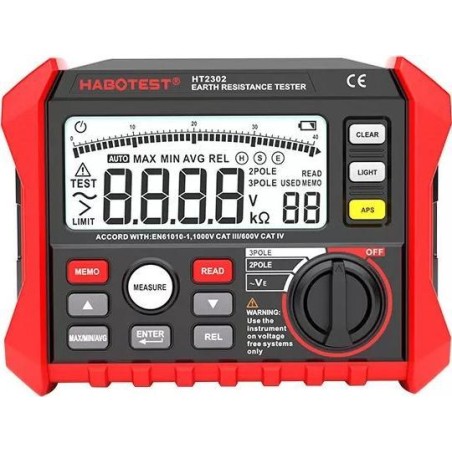 Habotest Erdungswiderstandsmessgerät Habotest HT2302