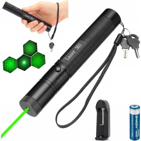 Grüner Laserpointer (18650) mit Ladegerät