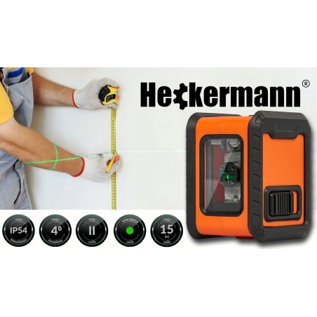 Heckermann Set: Heckermann XRX010 v.2 Laser-Wasserwaage + Stativ