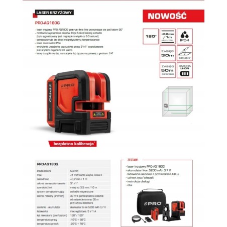 PRO AQ180G GREEN Kreuzlaser