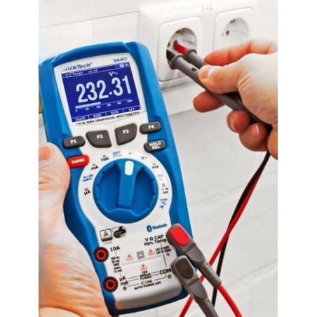 PeakTech P 3440 Grafisches Multimeter, 4½-stellig, True-RMS, Schutzart IP67