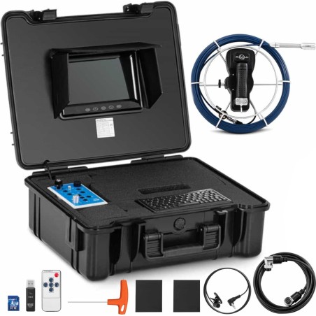 Steinberg HD-Inspektionsendoskop, 30 m lange Sonde, LED, 7-Zoll-TFT-Farbdisplay HD-Inspektionsendoskop, 30 m lange Sonde, LED