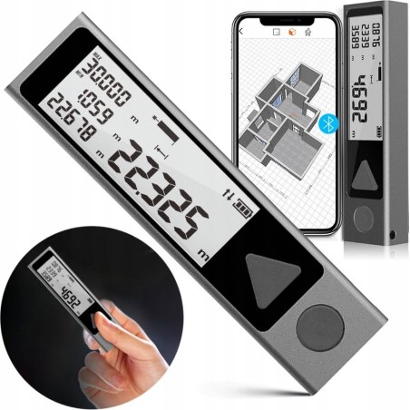 PROFESSIONELLER DIGITALER LASER-ENTFERNUNGSMESSER 30 m mit LCD-Display