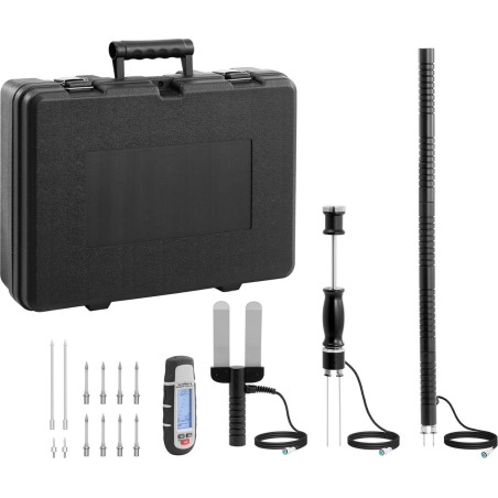 Steinberg Feuchtigkeitsmesser für Baumaterialien, LCD, 1–75 %, SET Feuchtigkeitsmesser