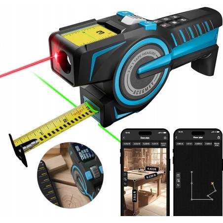 ENTFERNUNGSMESSER DIGITALER MESSSTAB BLUETOOTH-APP SMART LIFE PLANUNG PER HANDY