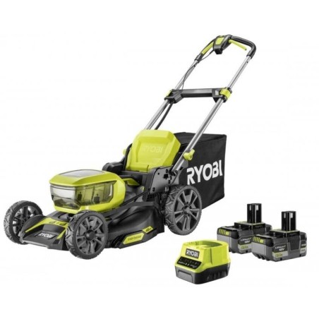 Akku-Rasenmäher RYOBI ONE+ RY18LMX46A-250, 18 V, 2 x 5,0 Ah, 46 cm, 55 l