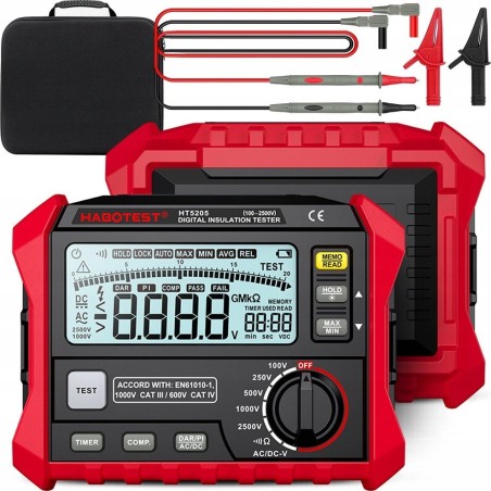 KONTINUITÄTSTESTER, ISOLATIONSWIDERSTANDSMESSGERÄT, HANDMULTIMETER AC/DC MIT LCD-DISPLAY
