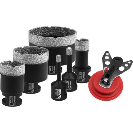 Dedra Diamantbohrerset VB 6, 8, 20, 35, 50, 68 mm, Führungsring