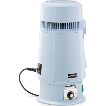 Uniprodo Wasserdestilliergerät mit Temperaturregelung + 4-Liter-Kunststoffkanne Wasserdestilliergerät mit Temperaturregelung