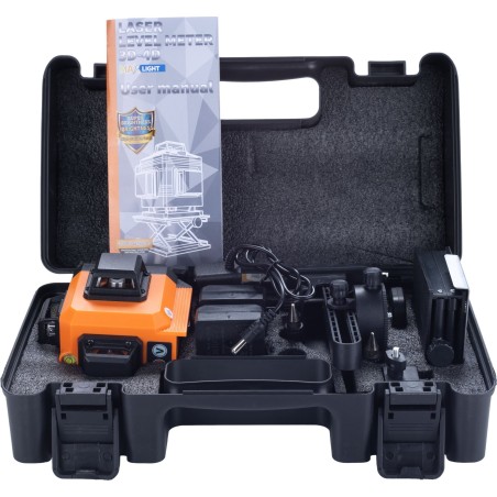 Rosfix Set: Kreuzlinienlaser, Wasserwaage, 360°, 16 l, 2 Akkus, Koffer, Stativ, Strahldetektor