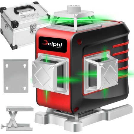 Delphi Tools 16-Linien-Kreuzlaser, 360°-Laserwasserwaage, 4D-Selbstnivellierung