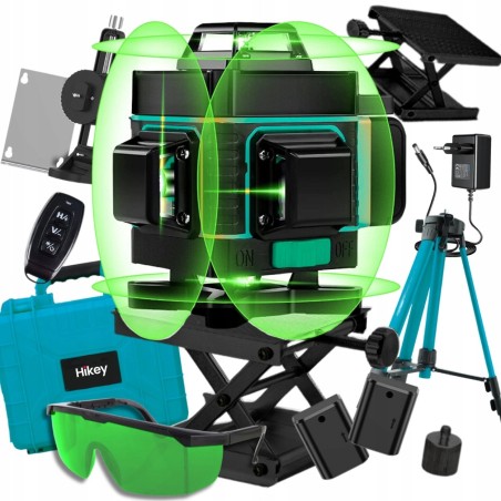 360°-Laser-Nivelliergerät mit 4D-Funktion, 16 Linien, Kreuzlaser + Stativ