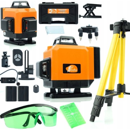 Rosfix LASER-Kreuzlinien-Wasserwaage + Stativ + Schutzbrille + Zielscheibe
