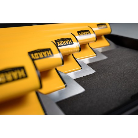 HARDY-Spachtelset für Spachtelmasse (25, 40, 60, 80, 100 cm) + Koffer + Teleskopstiel