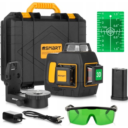 SMART365 3x360°-Flächenlaser, 40 m, grüne Fernbedienung, Bluetooth
