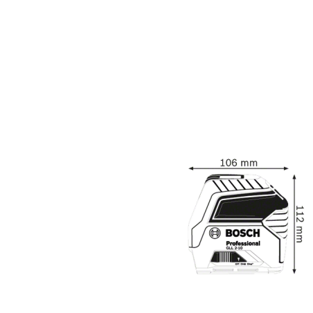 Bosch Kreuzlinienlaser GLL 2-10, rot, 10 m