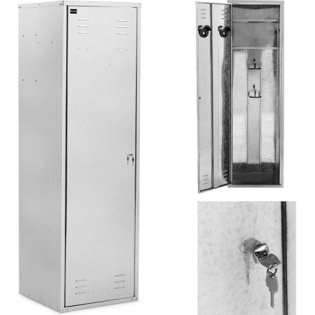 Wiesenfield Sattelschrank für Reitausrüstung aus verzinktem Stahl, 60 x 60 x 200 cm Sattelschrank für Reitausrüstung aus Stahl