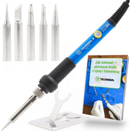 60-W-Präzisions-Lötkolben-Set von Techrebal mit Lötspitzen und Zinn