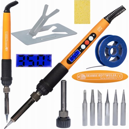Rosfix Set: Präzisionslötkolben mit Display, 6 Spitzen, Holzbrandmalerei HQ