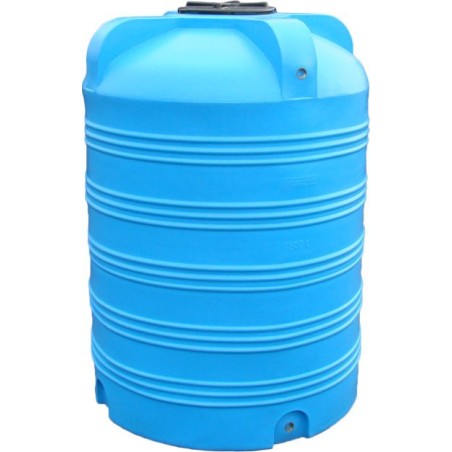 UHP Kunststoffbehälter, Fass 1500 l, Durchmesser: 119 cm (oberer und unterer Gewindeanschluss 1 Zoll, Messing)