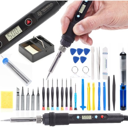Leistungsstarker Präzisions-Lötkolben TBC80W – Reparaturset für Mobiltelefone von Techrebal