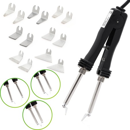 Techrebal Lötzange mit Pinzette ZD-409, 16 Lötkolbenspitzen