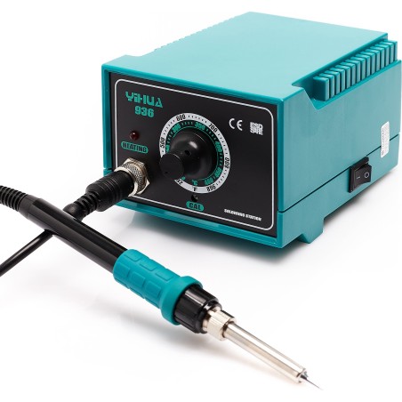 Yihua 936 Lötstation mit Lötspitze, Set mit Lötmatte, Zinn und Techrebal-Absaugvorrichtung