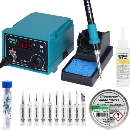 Techrebal Lötstation-Set Yihua 937D mit Lötspitzen KIT10