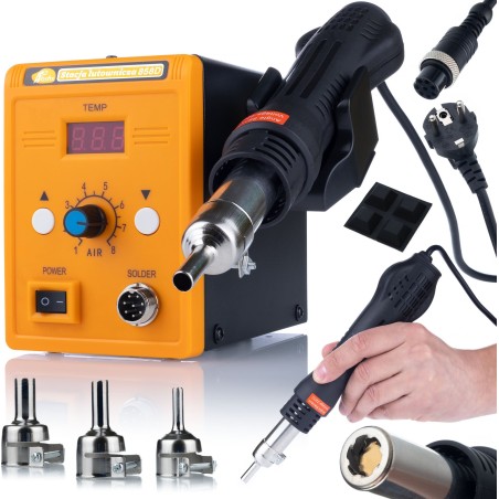 Rosfix SET HEISSLUFT-LÖTSTATION 858D LÖTSTATION BÜGELEISEN SET 5 LÖTZINN HQ
