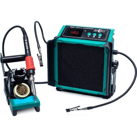 Techrebal 110-W-Lötstation mit Lötkolben, Dampffangvorrichtung und Montagehalterungen Yihua 948D Q III