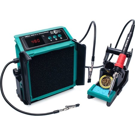 Techrebal 110-W-Lötstation mit Lötkolben, Dampffangvorrichtung und Montagehalterungen Yihua 948D Q III