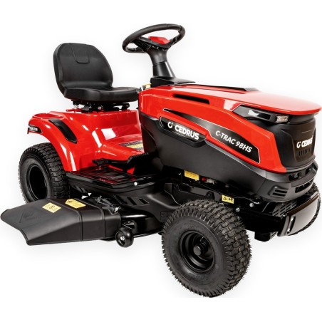 Cedrus C-Trac 98Hs Rasentraktor mit Seitenauswurf – Selbstfahrender Benzin-Rasenmäher mit Hydrostat-Antrieb / 98 cm / 16 km/h