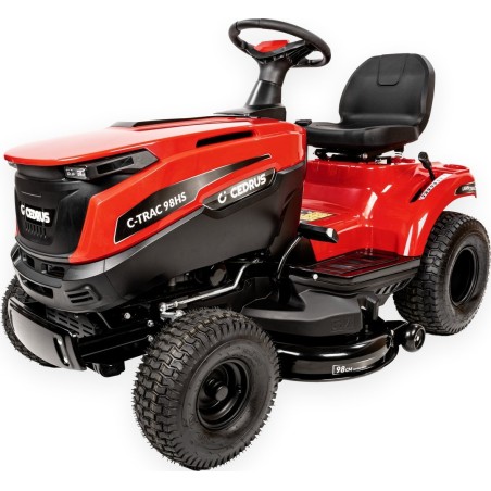 Cedrus C-Trac 98Hs Rasentraktor mit Seitenauswurf – Selbstfahrender Benzin-Rasenmäher mit Hydrostat-Antrieb / 98 cm / 16 km/h
