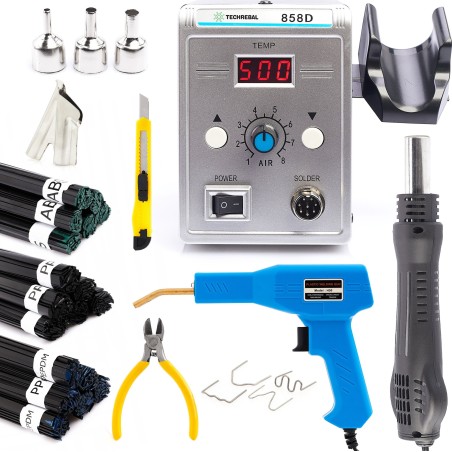 Kunststoffschweißgerät, Lötstation 858D, Heftgerät, Klebstoffset für Schuhe