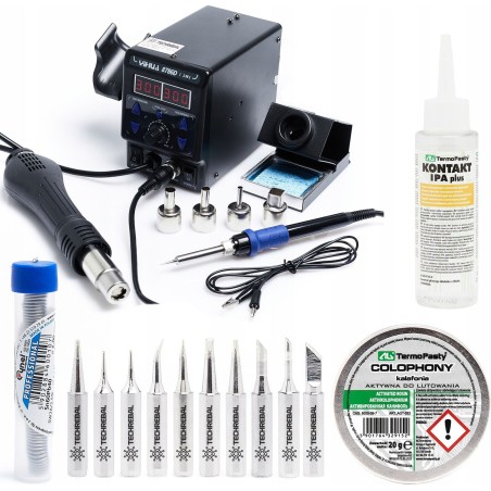 Techrebal SUPER-SET STATION 8786D-I + LÖTSPITZEN AUS KOLOPHONIUM UND ZINN