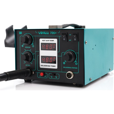 Techrebal Heißluft-Lötkolben 2-in-1 YIHUA 706+ mit Halterung und Zinnband