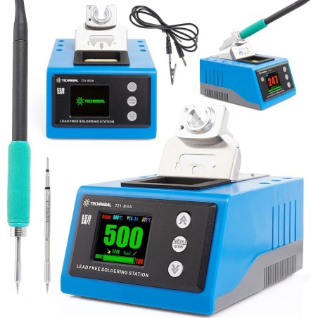 Lötstation Techrebal T21 BGA 180 W mit Lötkolben, Lötspitzen T245 und C245