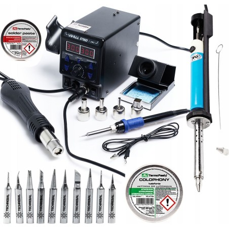 Techrebal 2-in-1-Lötkolben YIHUA 8786D-I mit Lötspitzen und Lötpaste