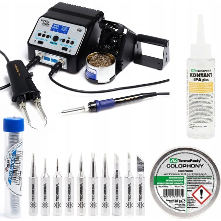 Techrebal Lötstation Yihua 938BD+ Lötspitzen KIT10