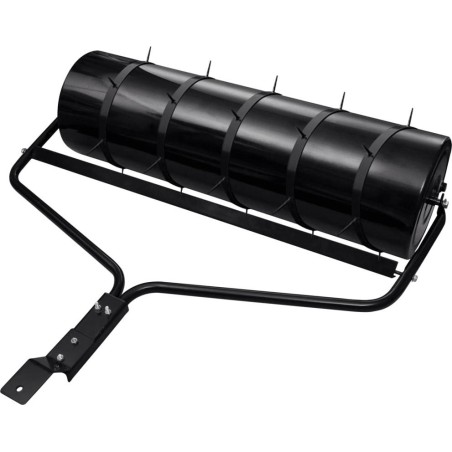 vidaXL Rasenwalze mit Belüfter, schwarz, 63 l, Eisen