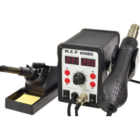 2-in-1-Lötstation WEP 898BD mit Heißluftpistole Hotair 700W