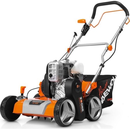 Daewoo DSC 4000 Benzin-Vertikutierer und Rasenlüfter 2-in-1 + 2 Walzen, Metallgehäuse