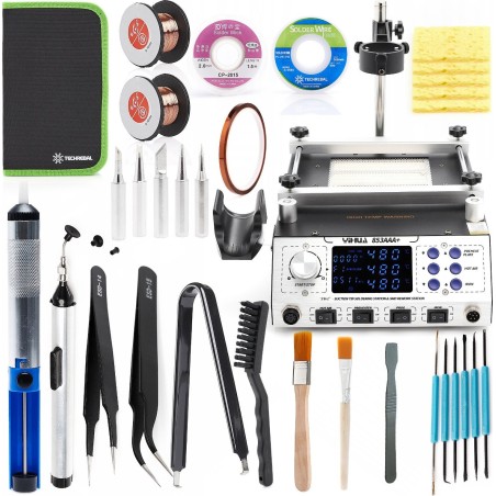 Lötstation mit Vorheizfunktion von Yihua – Heißluft-Lötkolben 1270 W mit LCD-Display